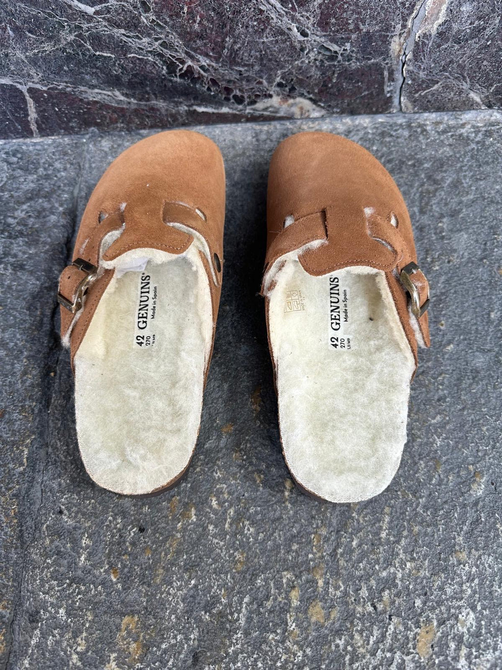 Sabot riva velour wool mandorla