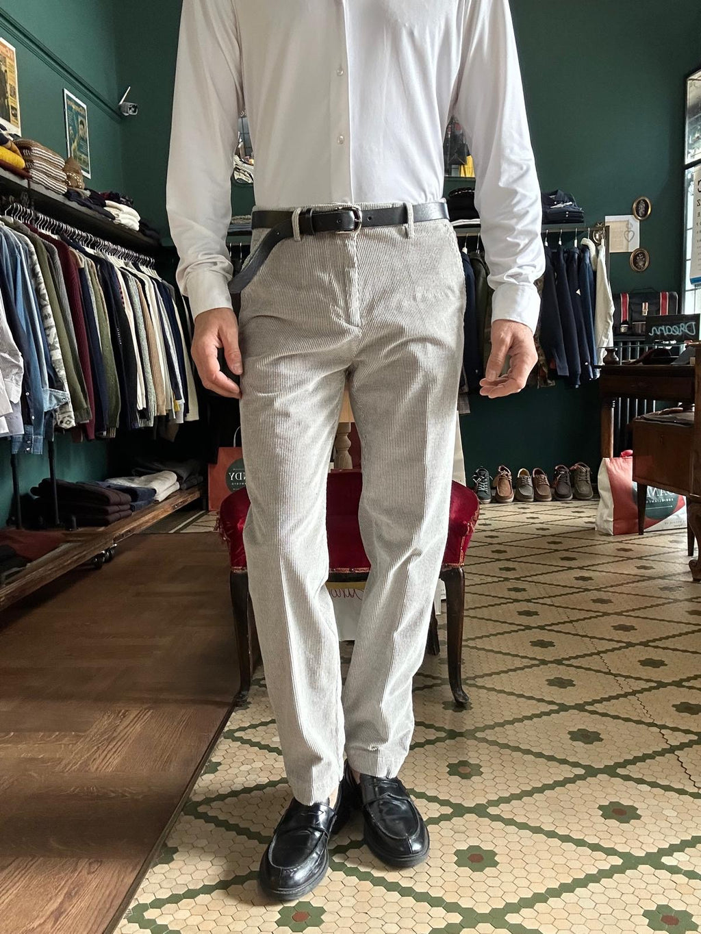 Pantalone chino velluto coste