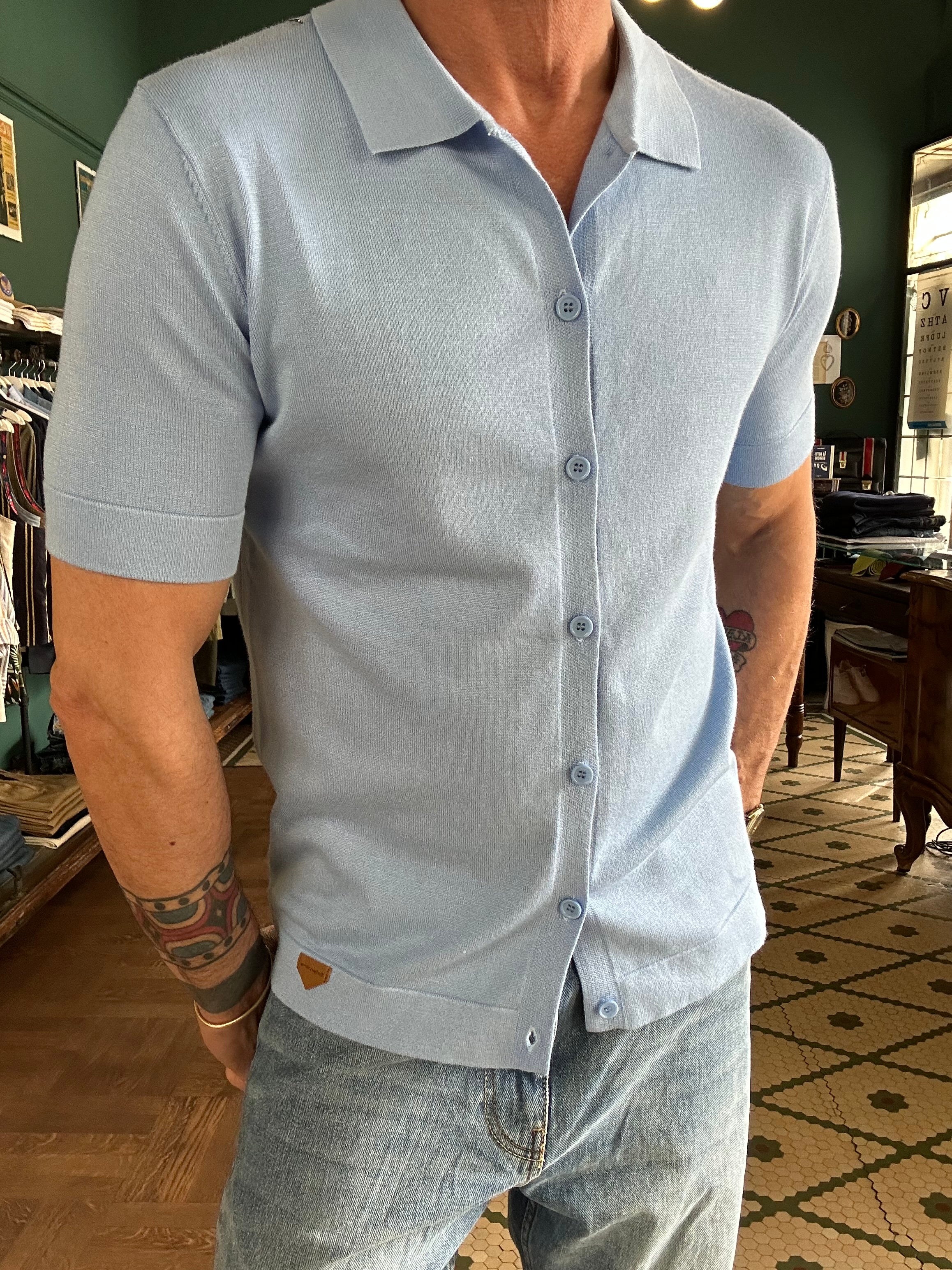 Camicia polo in maglina