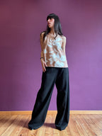 Black trousers with pleats