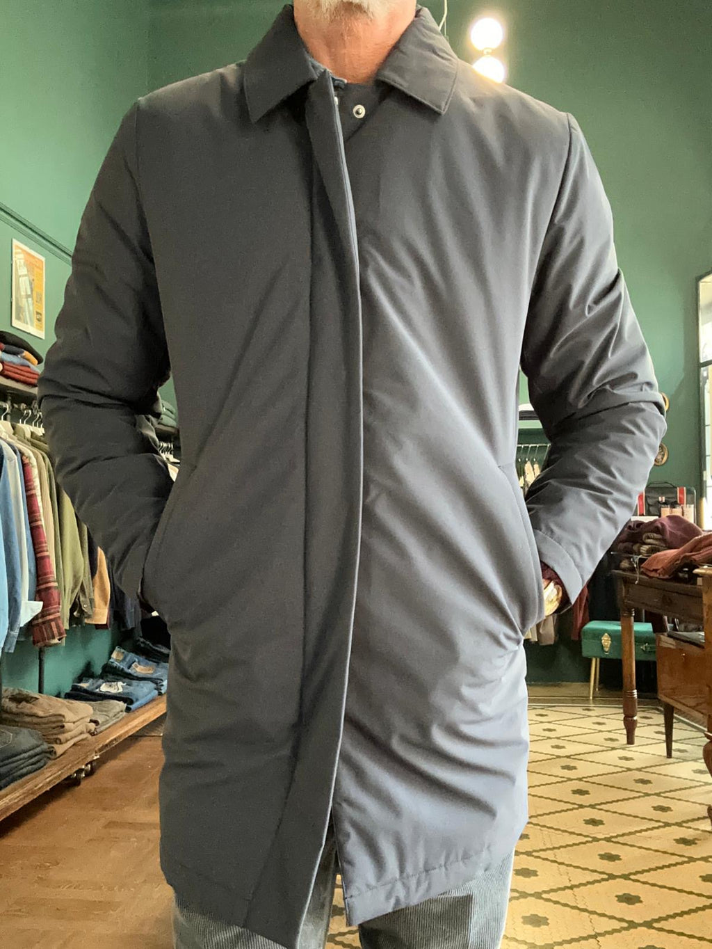 Soprabito imbottito blu