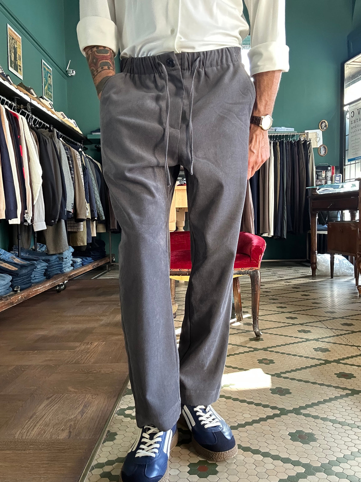 Pantalone con coulise regular fit