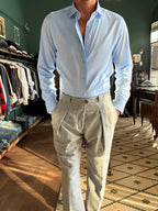 Camicia no stiro misto bambù