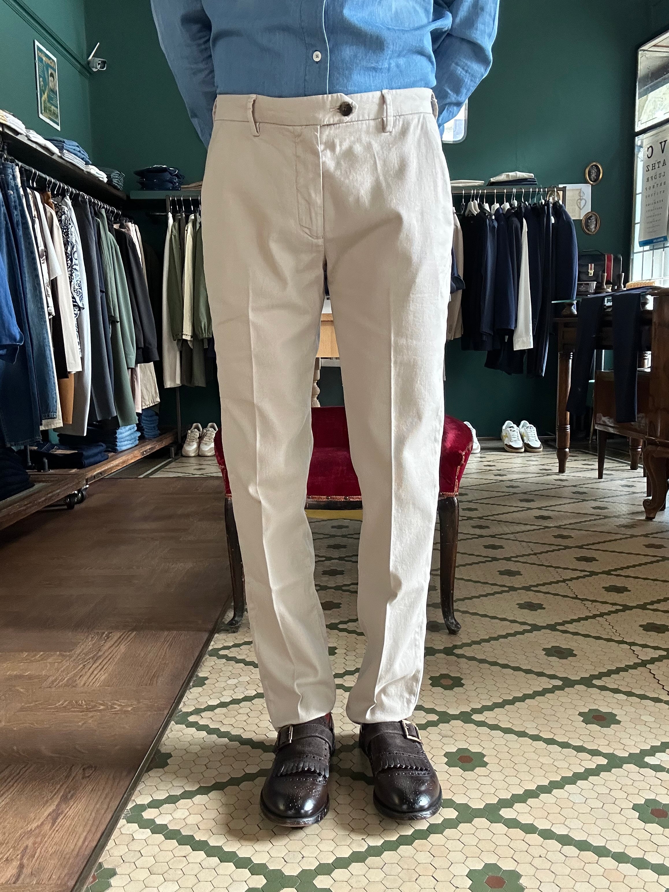 Pantaloni world cotone operato