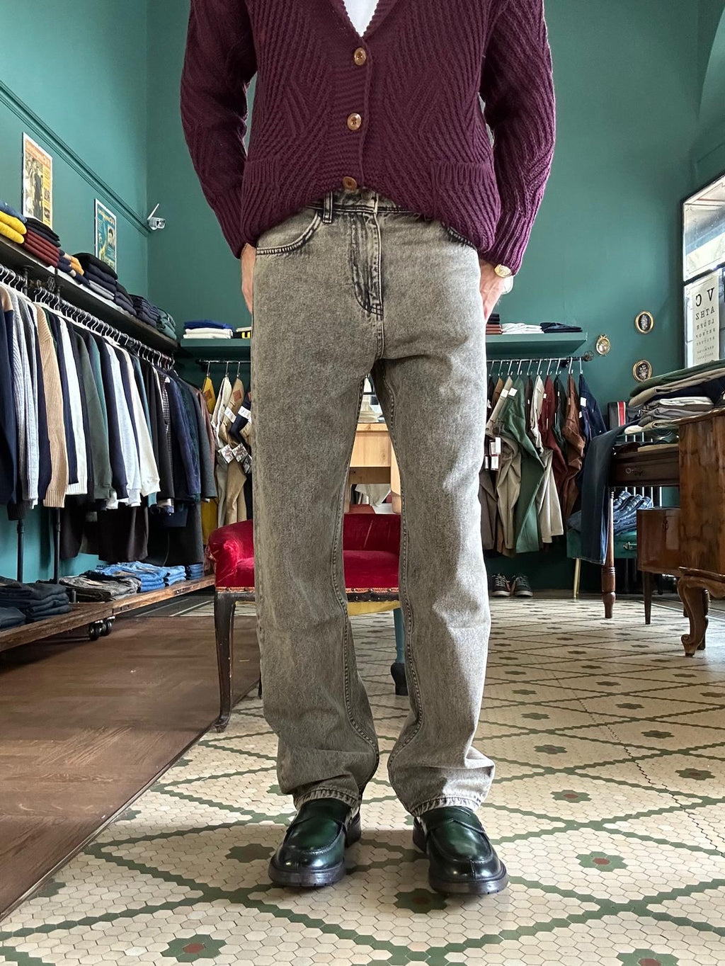 jeans cleveland wide fit lavaggio grigio