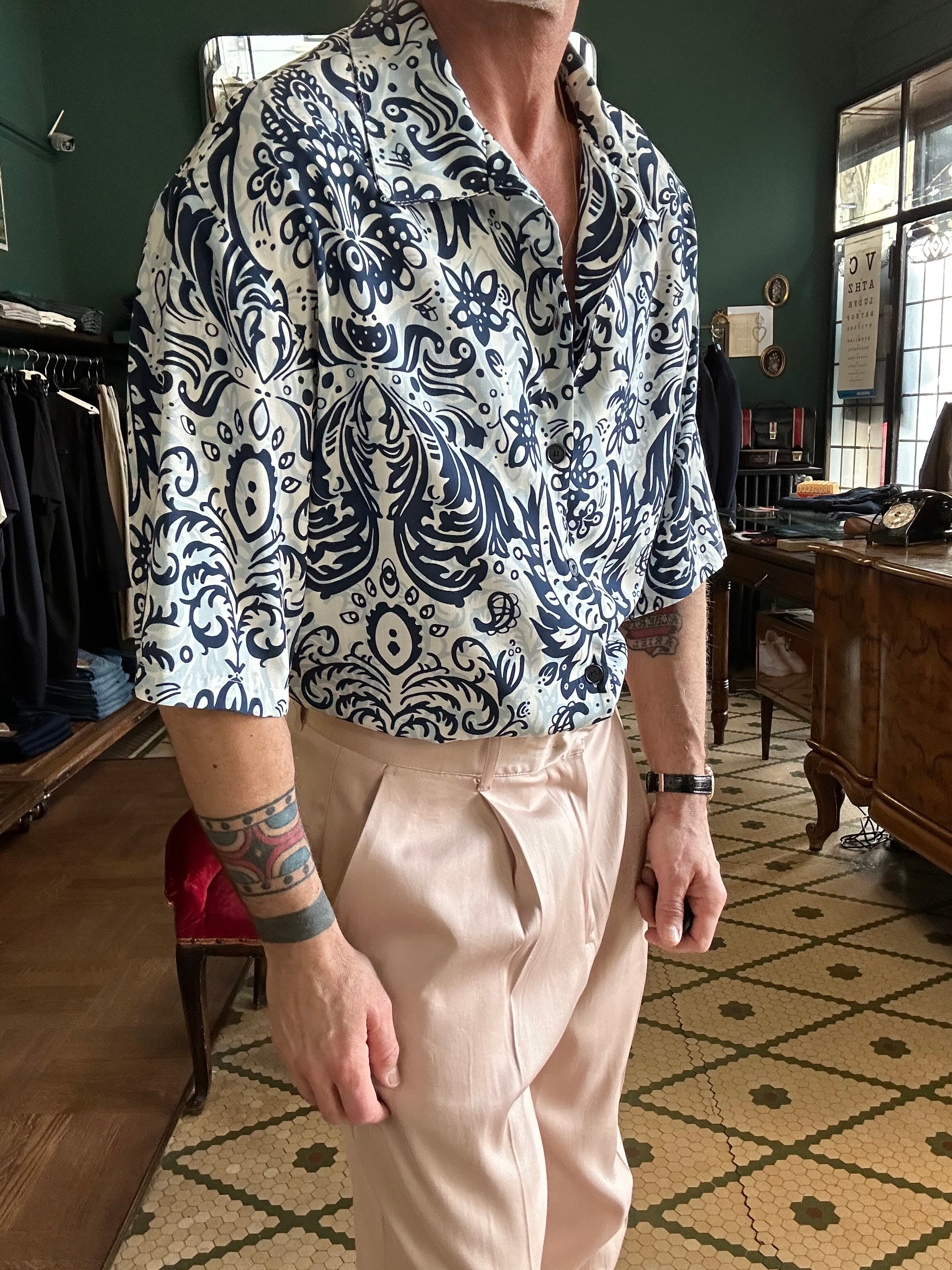 Camicia oversize con manica a 3/4