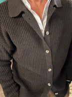Cardigan costa inglese misto lana