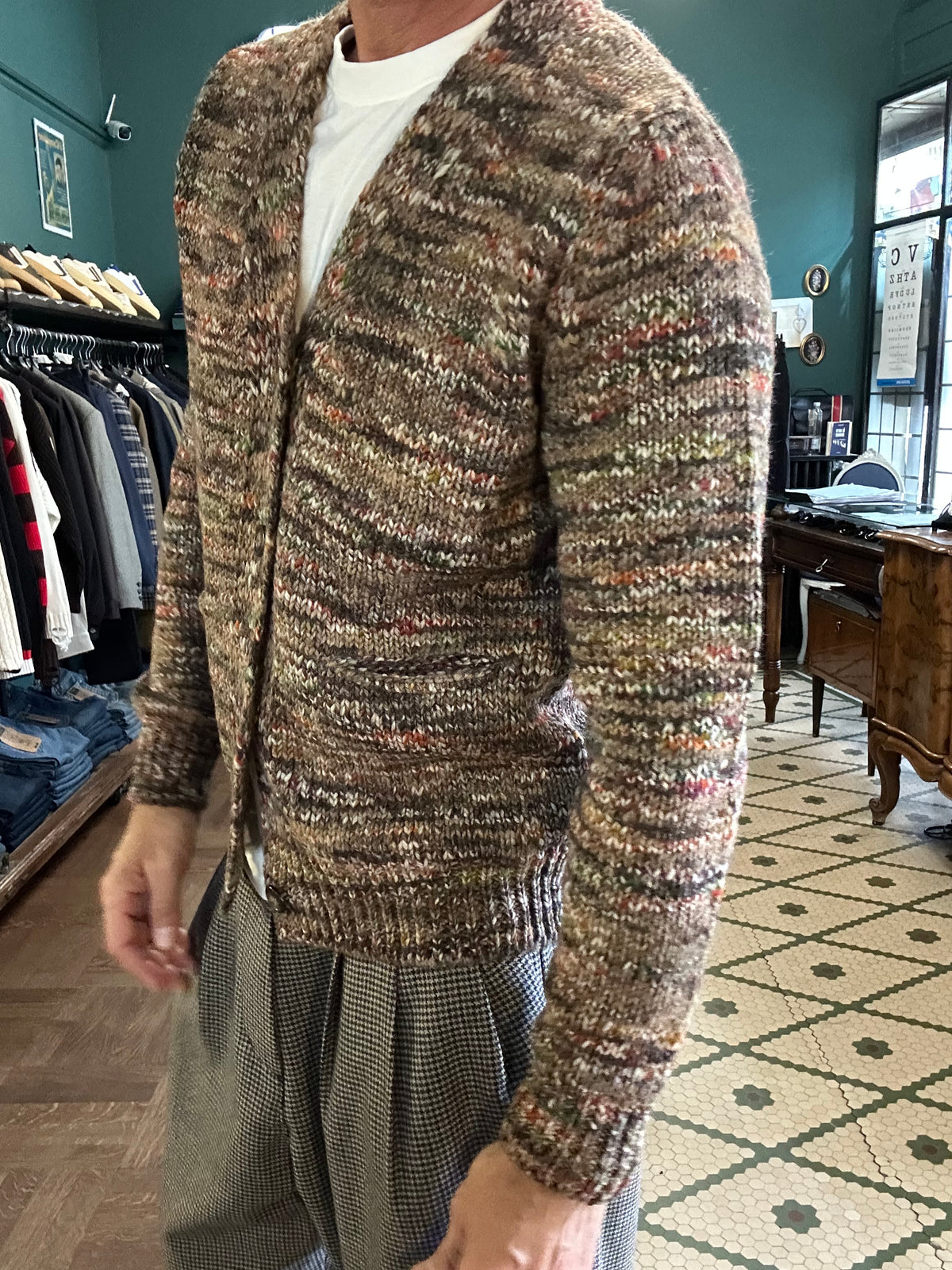 Cardigan misto lana multicolor
