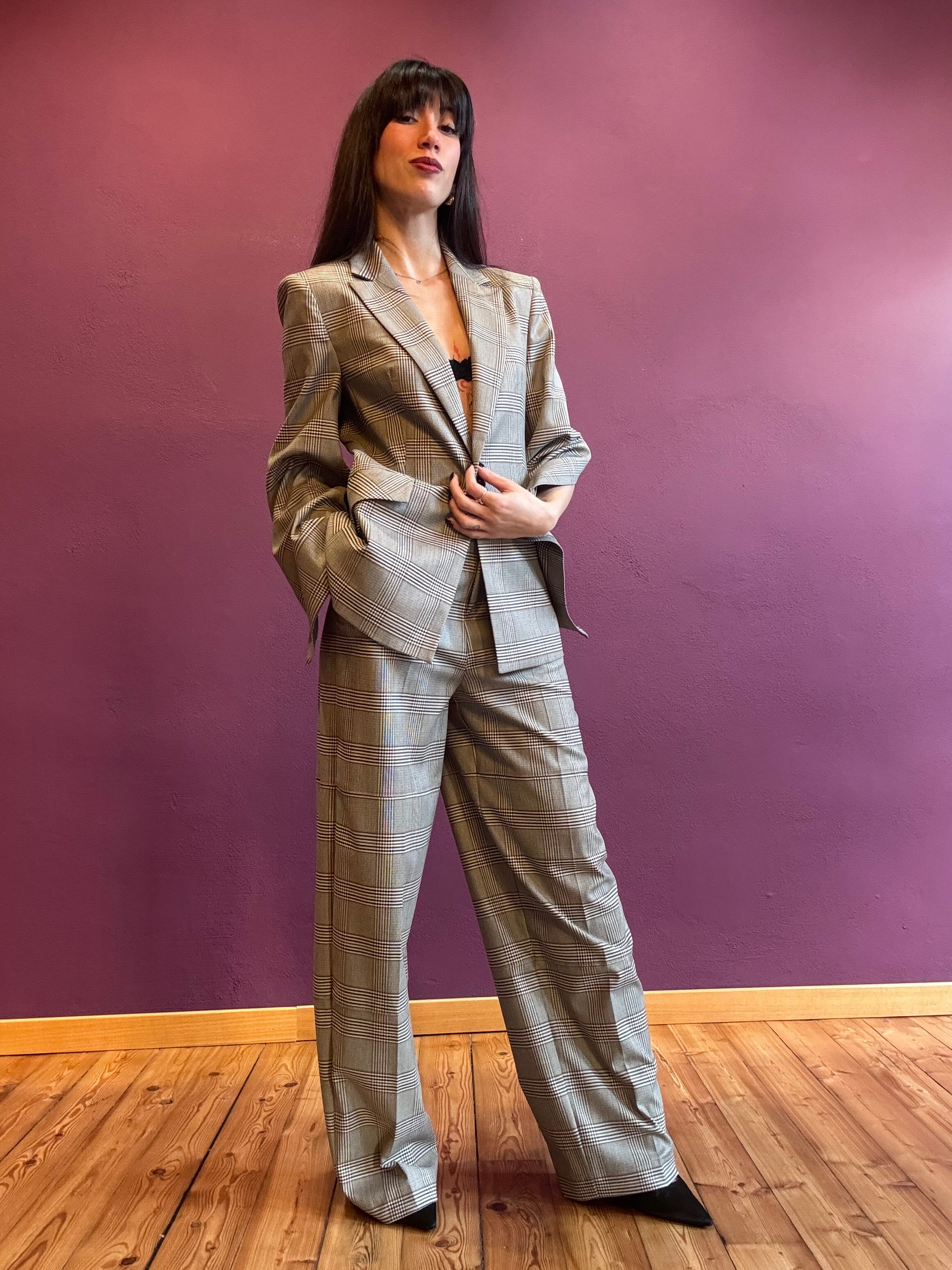 Pantalone principe di Galles a vita alta