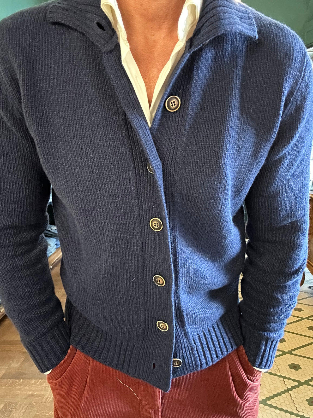Cardigan giacca 80% lana