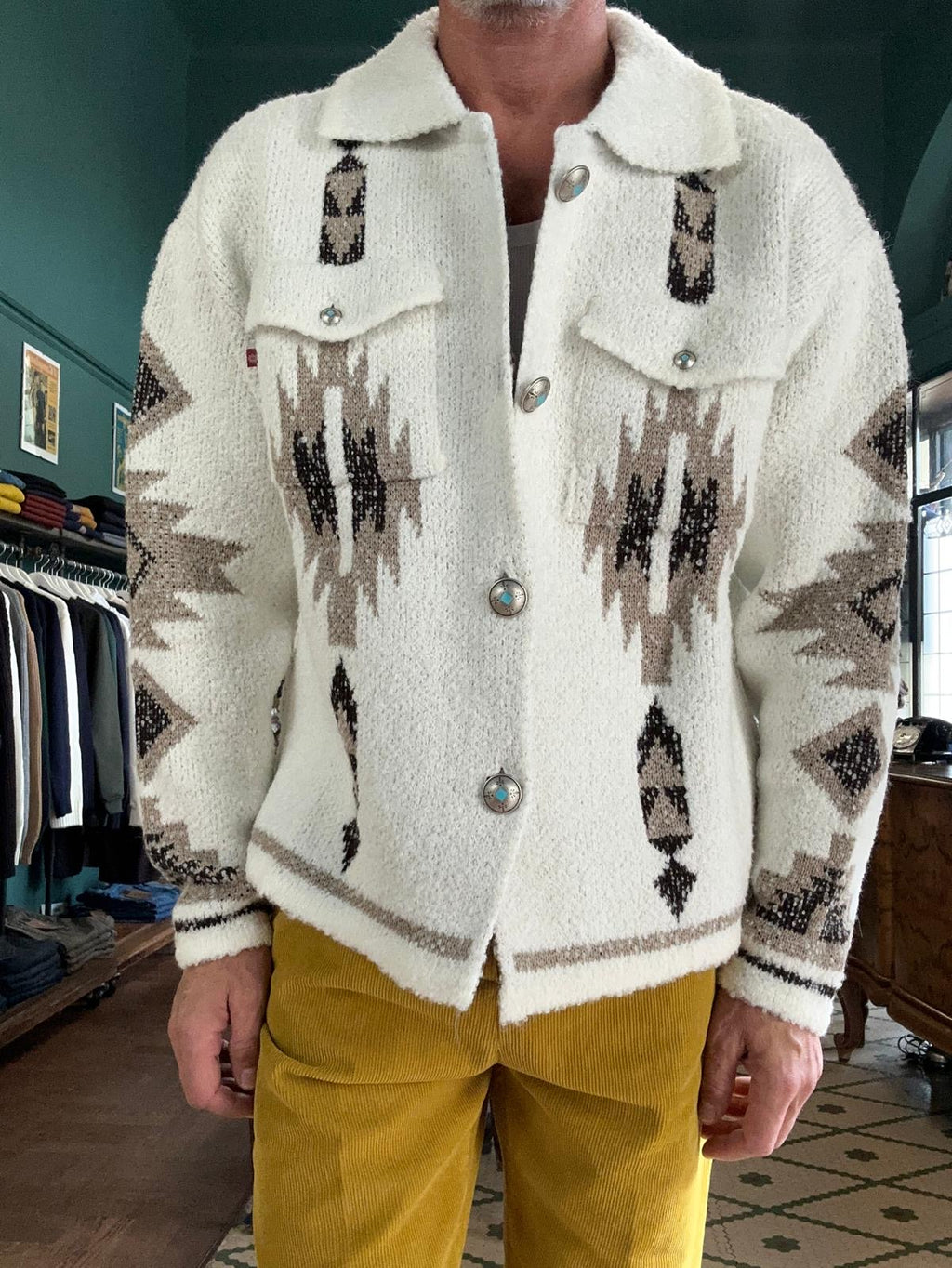 Giacca Telacruda navajo oversize