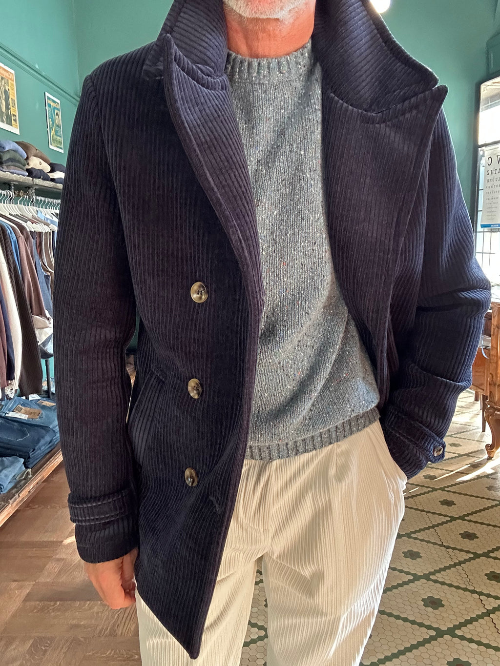 Peacoat in velluto Koon