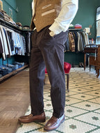 Pantalone Rio velluto coste con pence