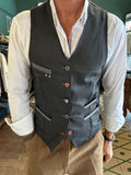 Gilet Garry’s Eart fresco lana gessato