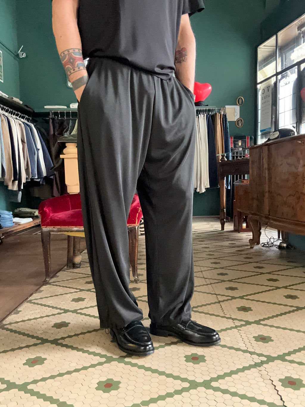 Pantalone baggy-fit morbido