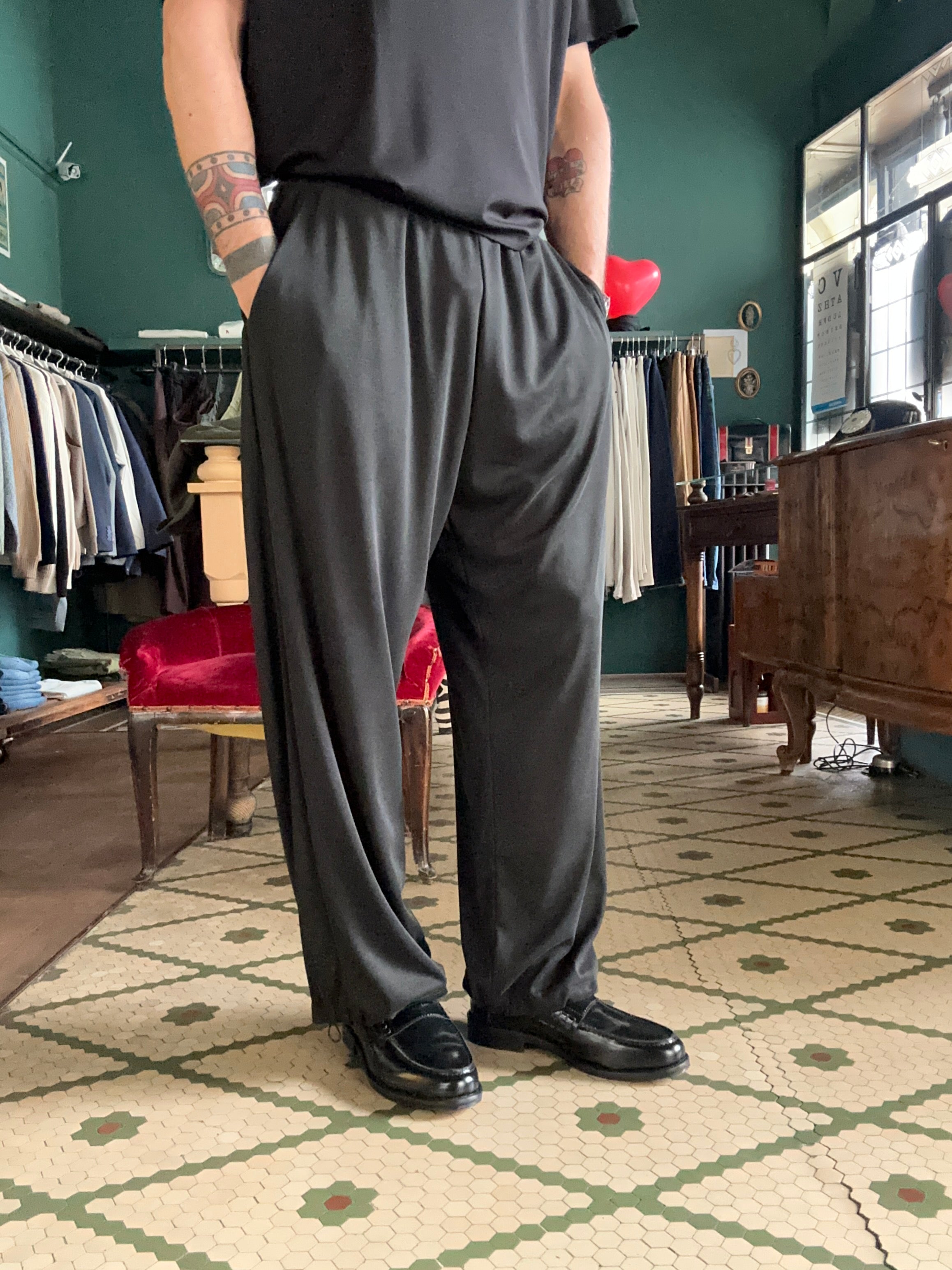 Pantalone baggy-fit morbido