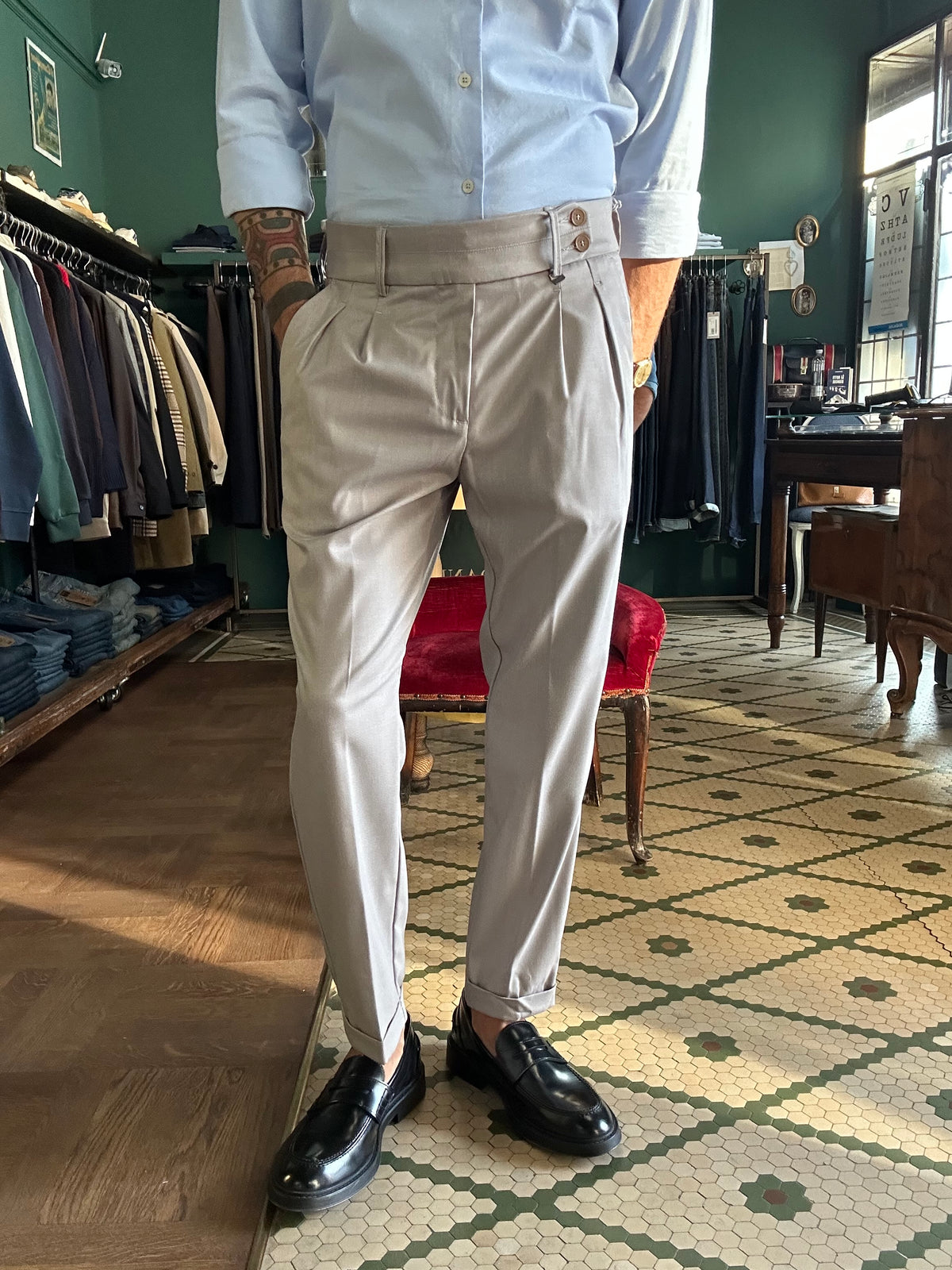 Pantalone Cremonini doppia pence
