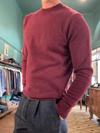 Maglione girocollo “Mario” 100% made in italy in lana