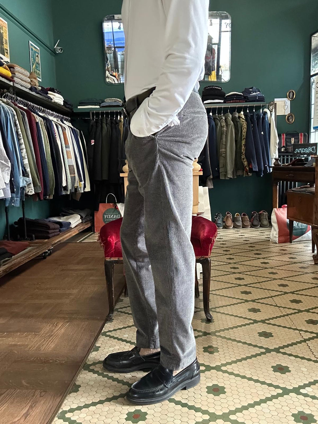 Pantalone chino velluto coste