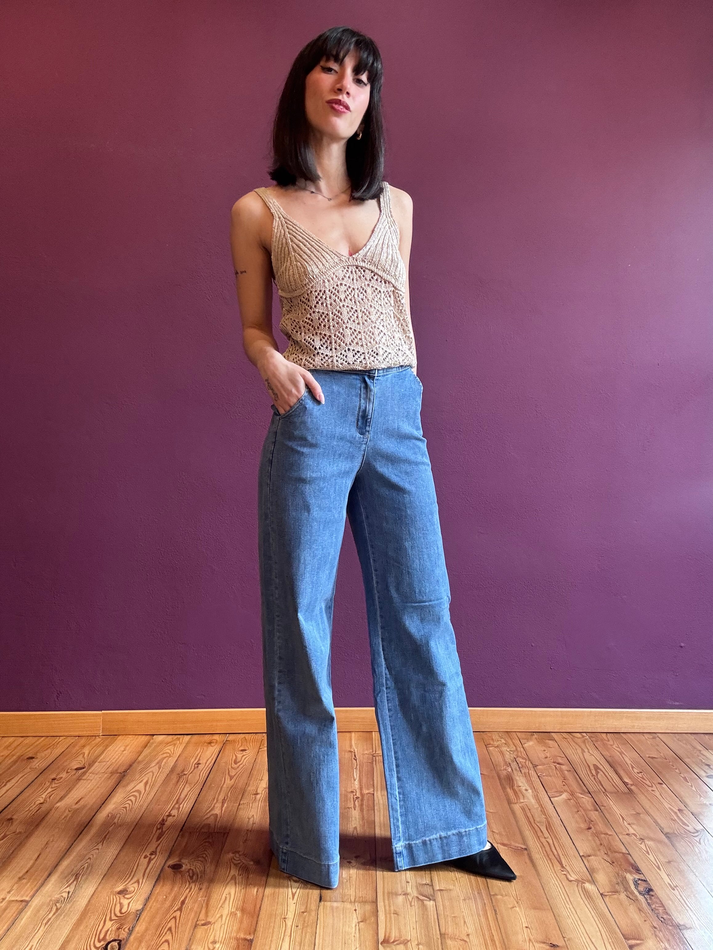 Gehäkeltes Gold-Top