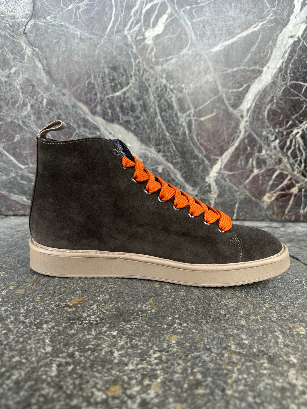 Panachic alte in suede marrone e arancio