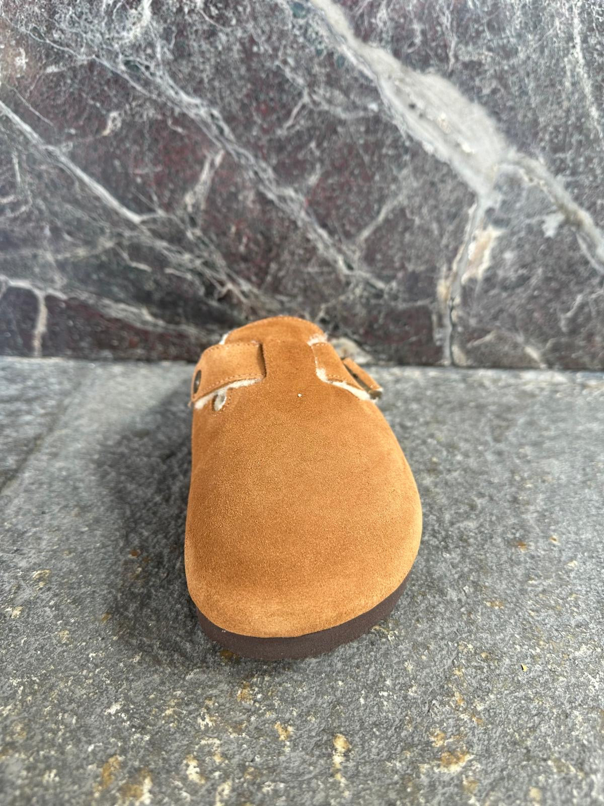 Sabot riva velour wool mandorla