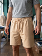 Shorts in cotone garzato