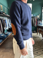 Maglione misto lana e cashmere con toppe
