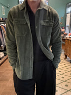 Camicia overshirt in velluto a coste