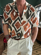 Maori viscose Hawaii-collar shirt