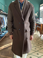 Cappotto doppiopetto con manica impermeabile