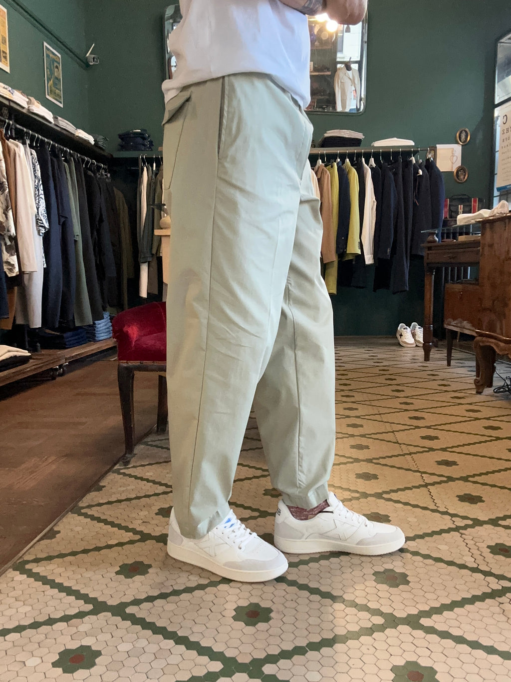 Pantalone telaparacadute con coulisse