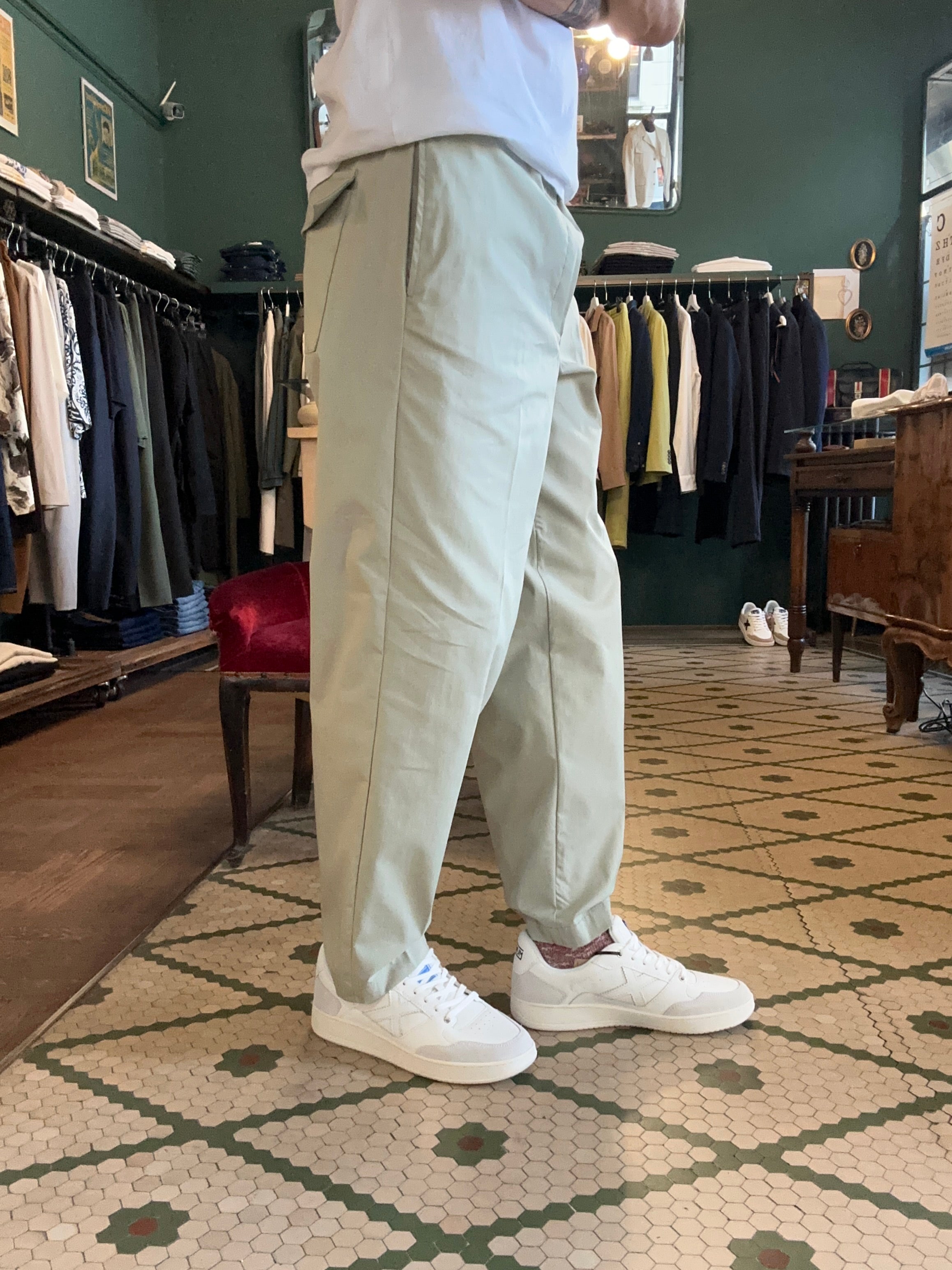 Pantalone telaparacadute con coulisse