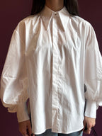 Camicia oversize con maniche a sbuffo