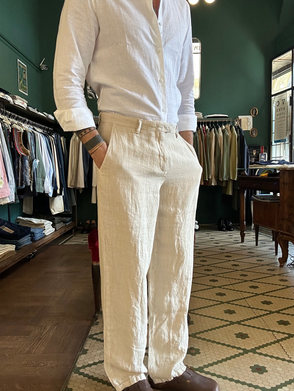 100% Linen baggy Ghibli trousers