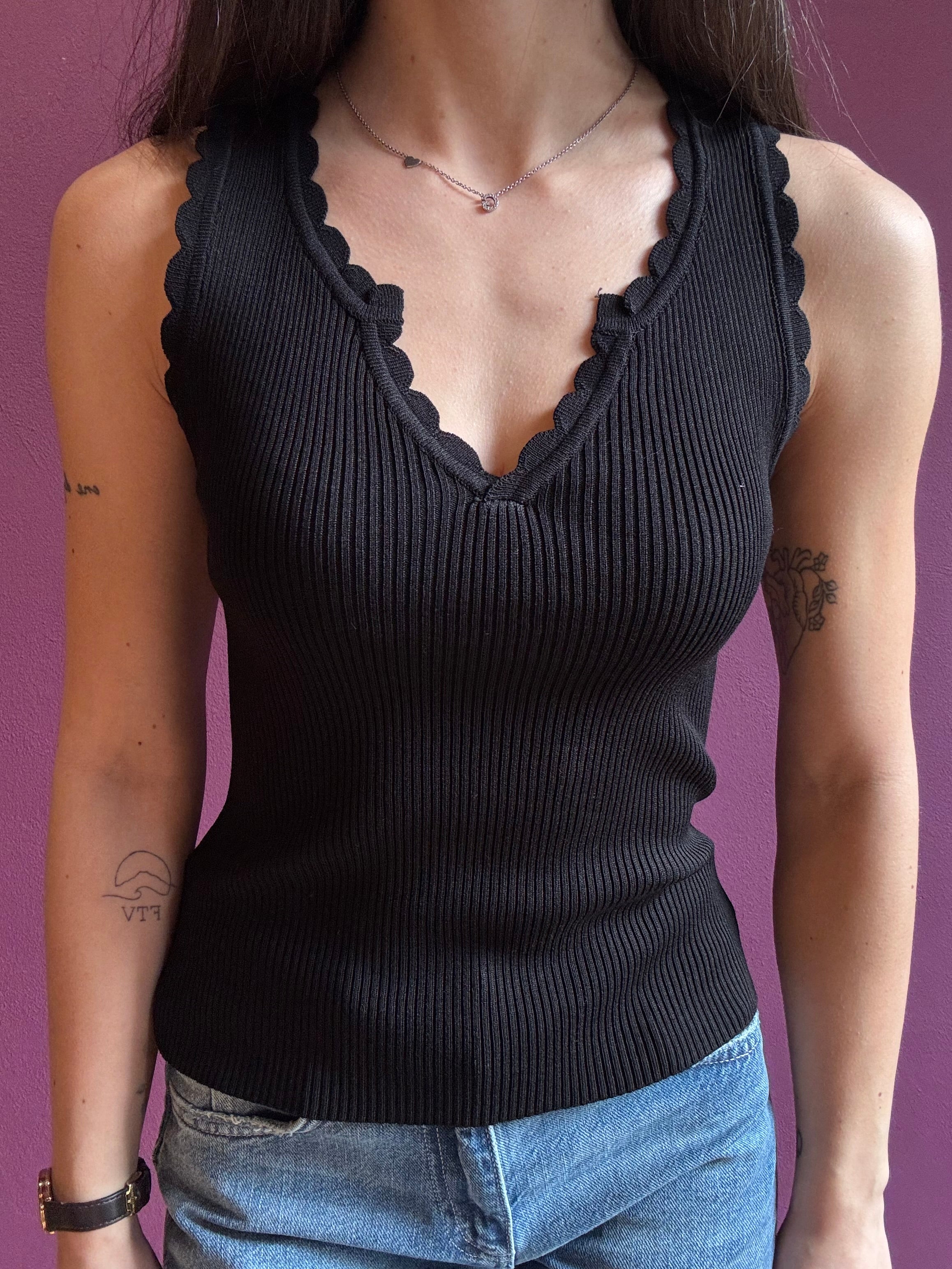 Canottiera scollo a V