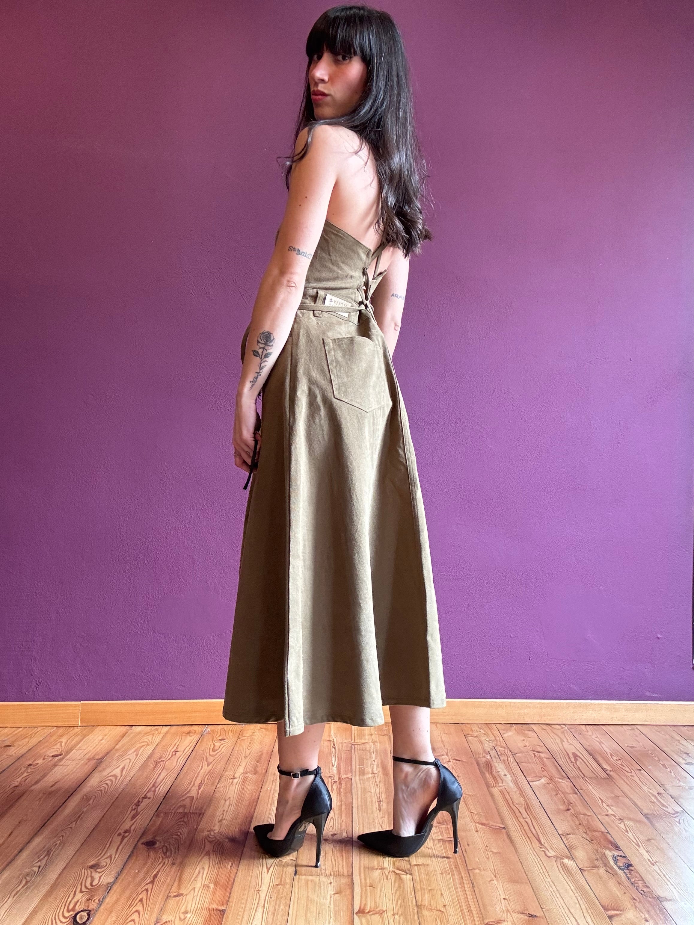 Abito salopette Khaki