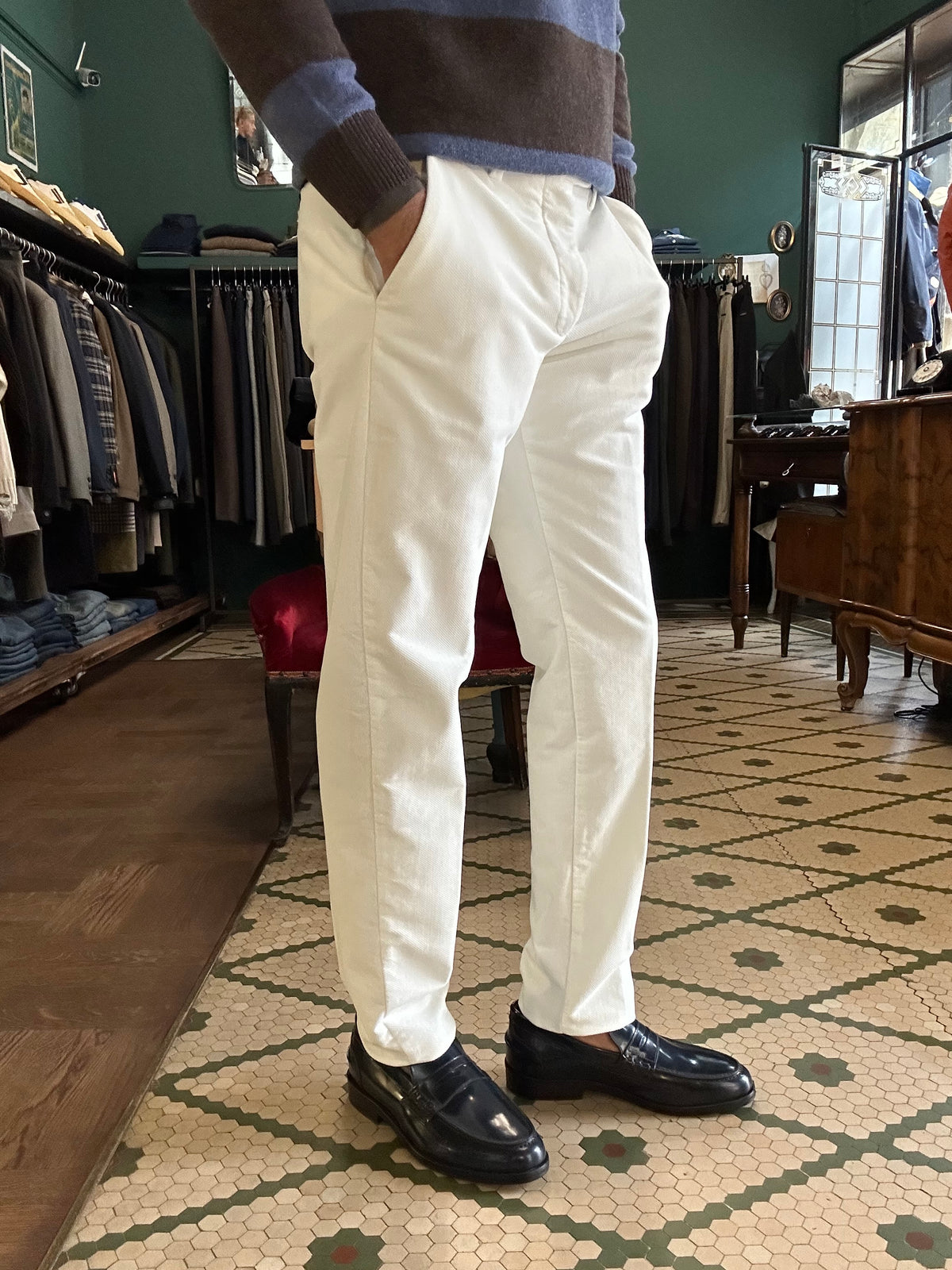 Pantalone Word in fustagno diagonale made in italy