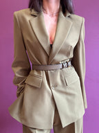 Pistachio belted jacket