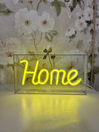 beleuchtetes „Home“-Schild