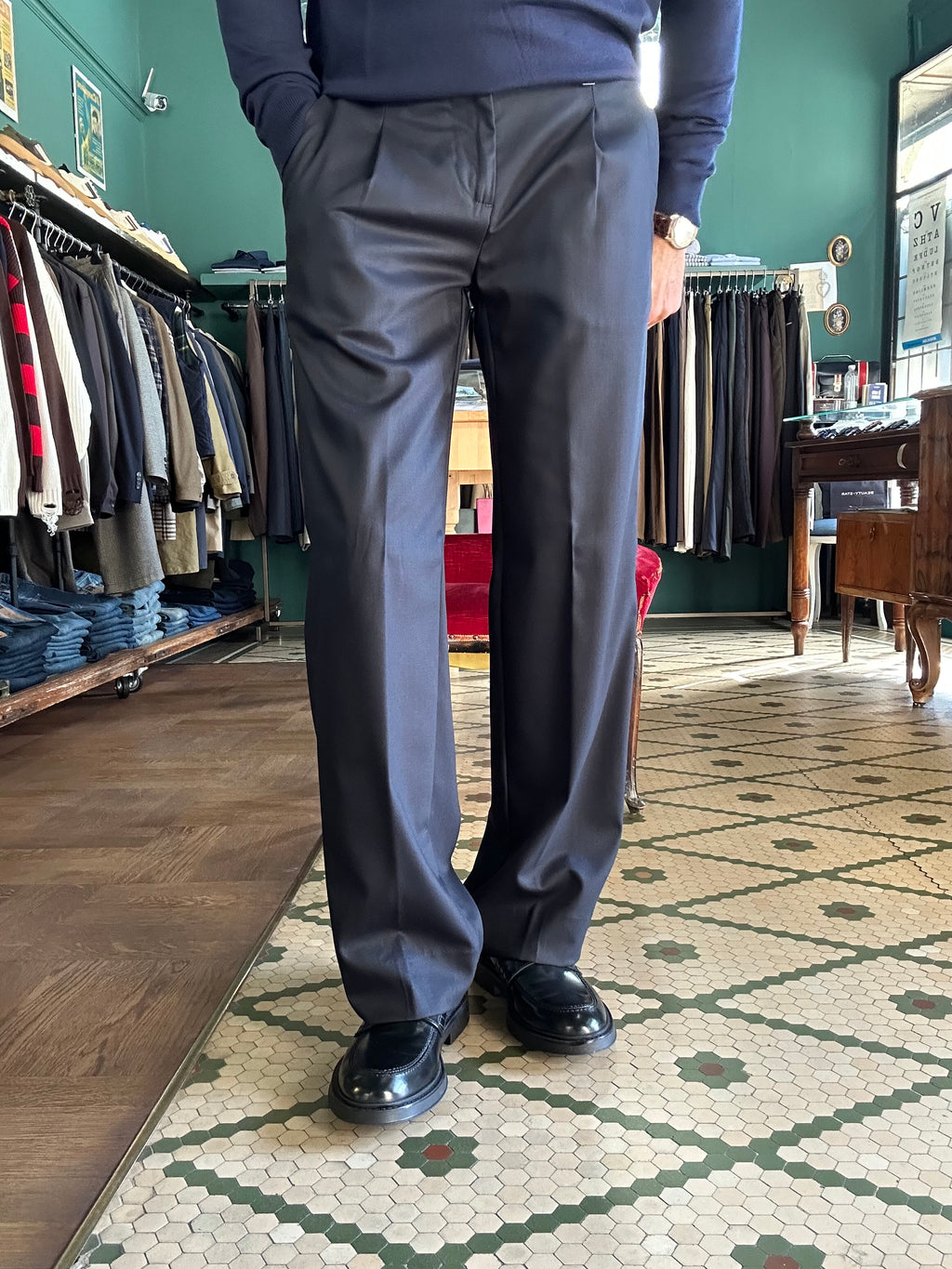 Pantalone Genny con pence regular fit
