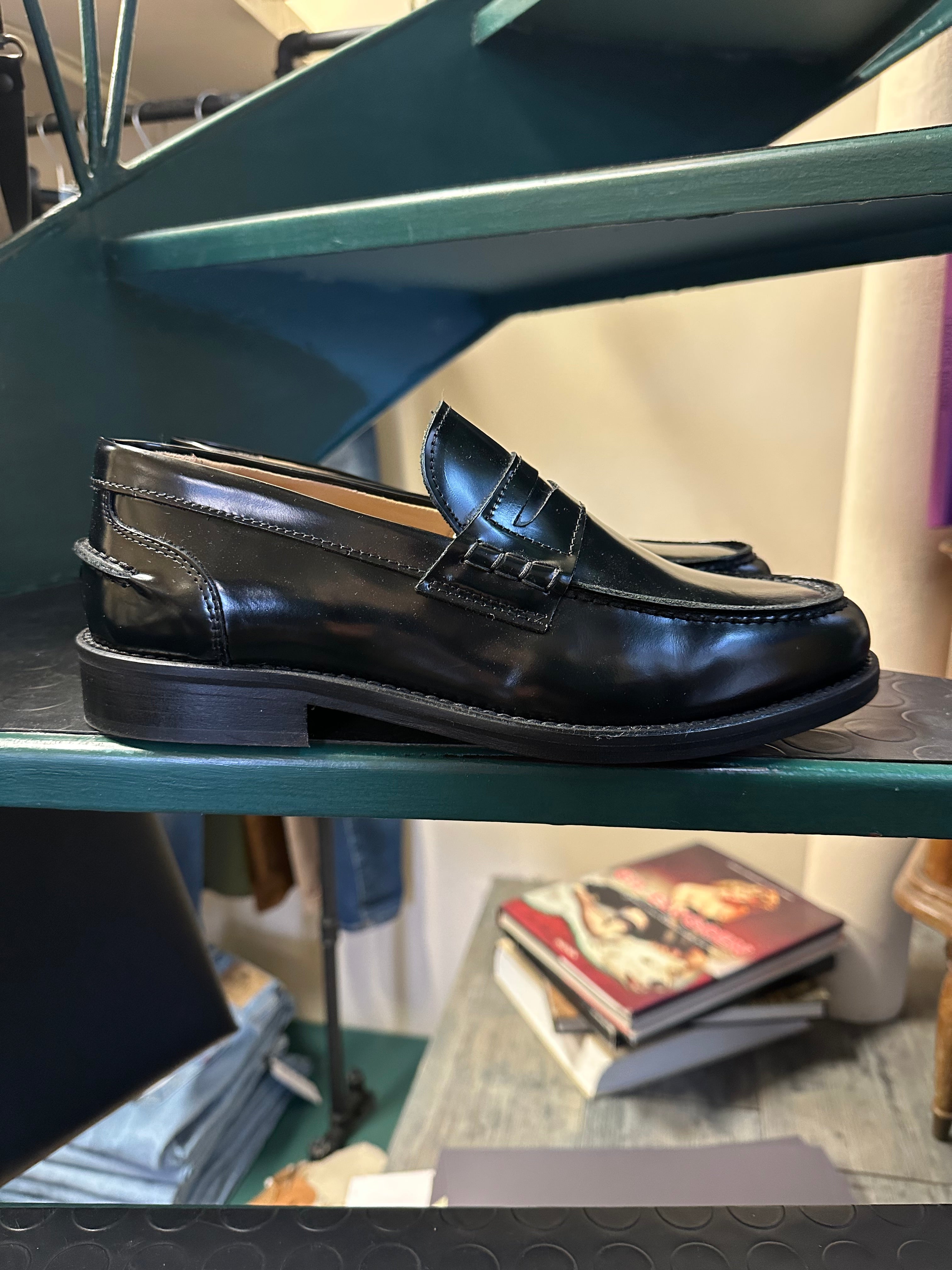 Mocassino college artigianale fondo cuoio