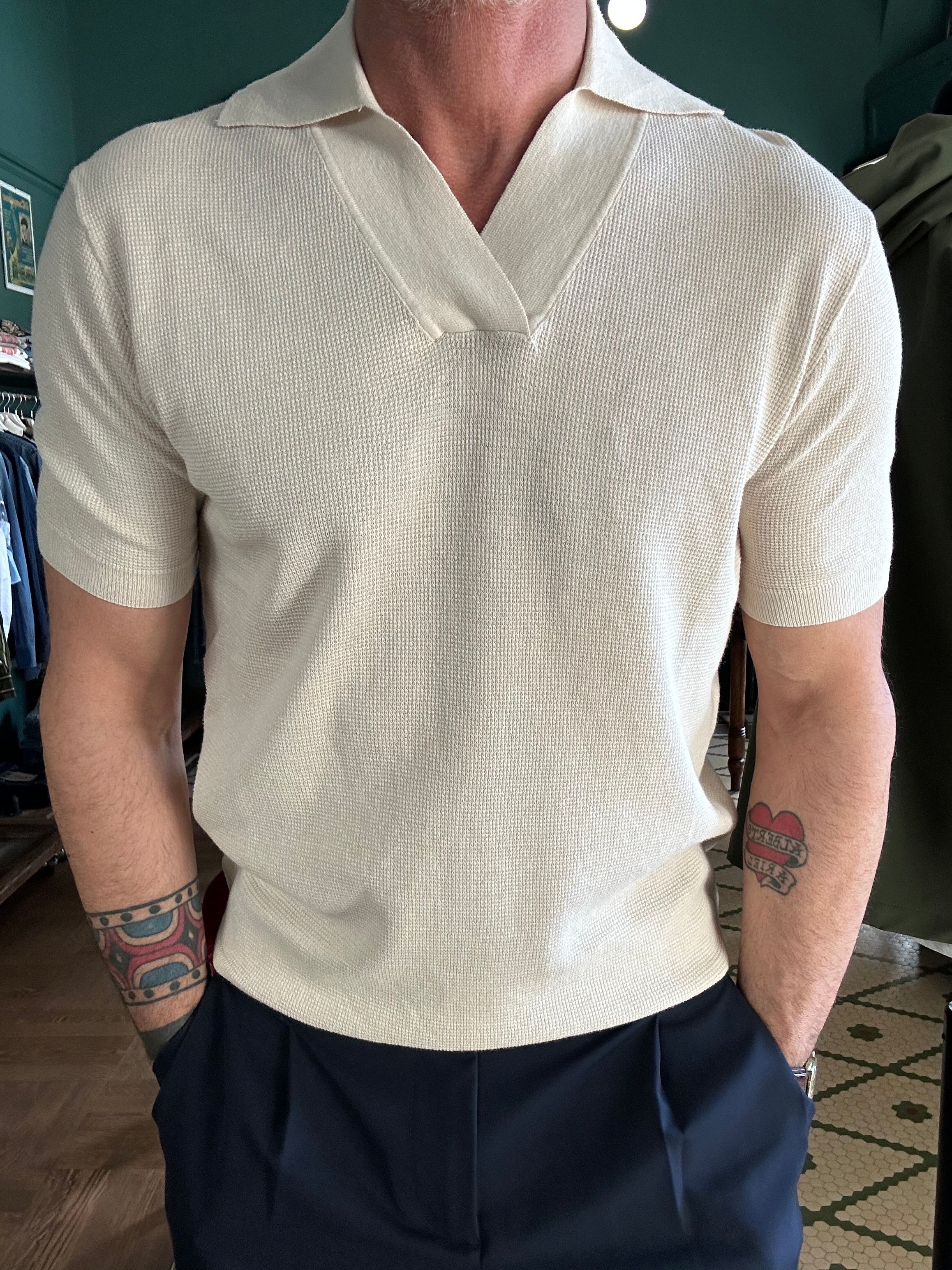 Polo maglina in cotone operato