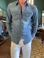 Camicia in jeans replay stile texano