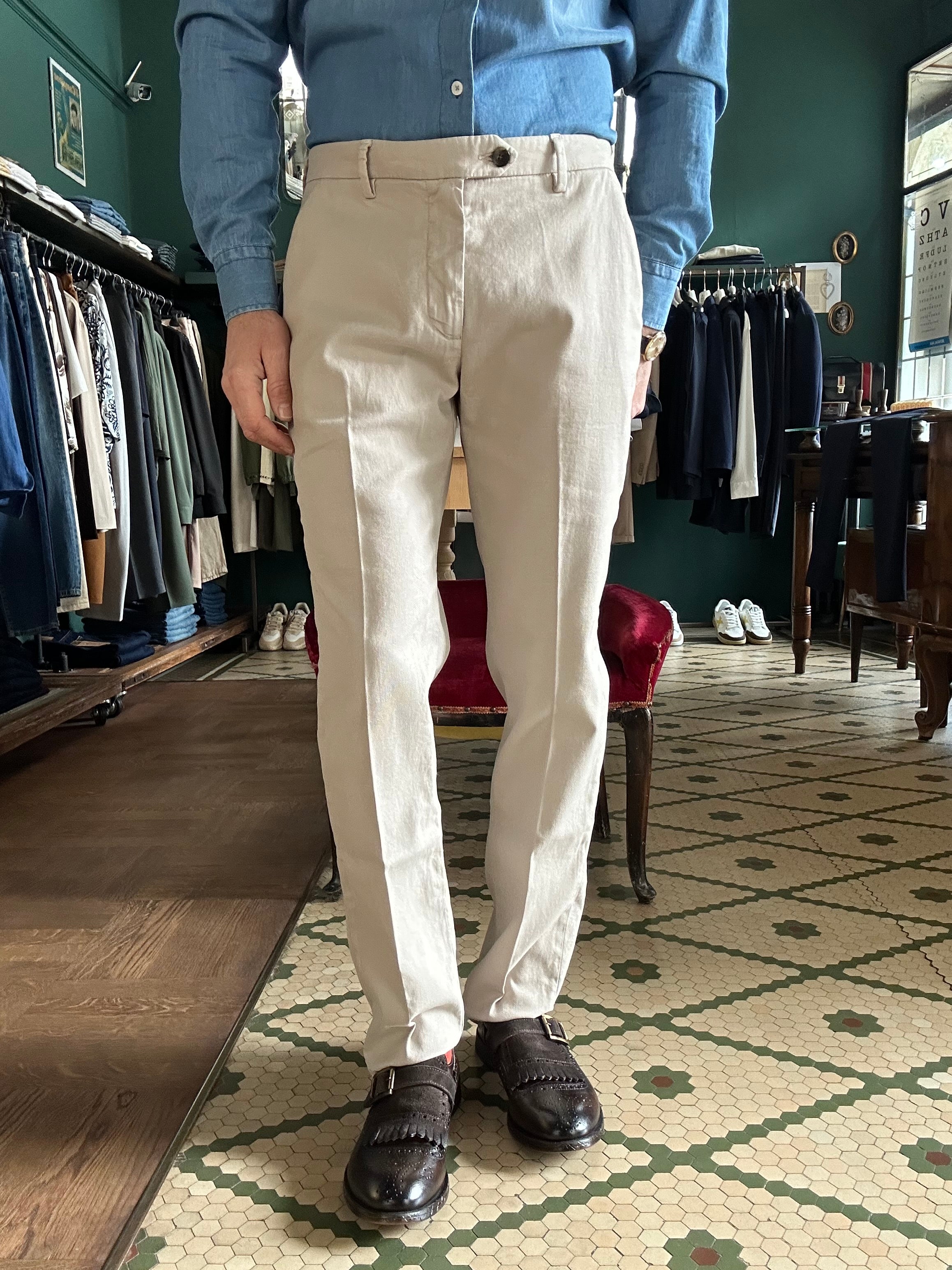 Pantaloni world cotone operato