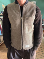 Gilet chesapeake’s double-face militare e in lana spigata