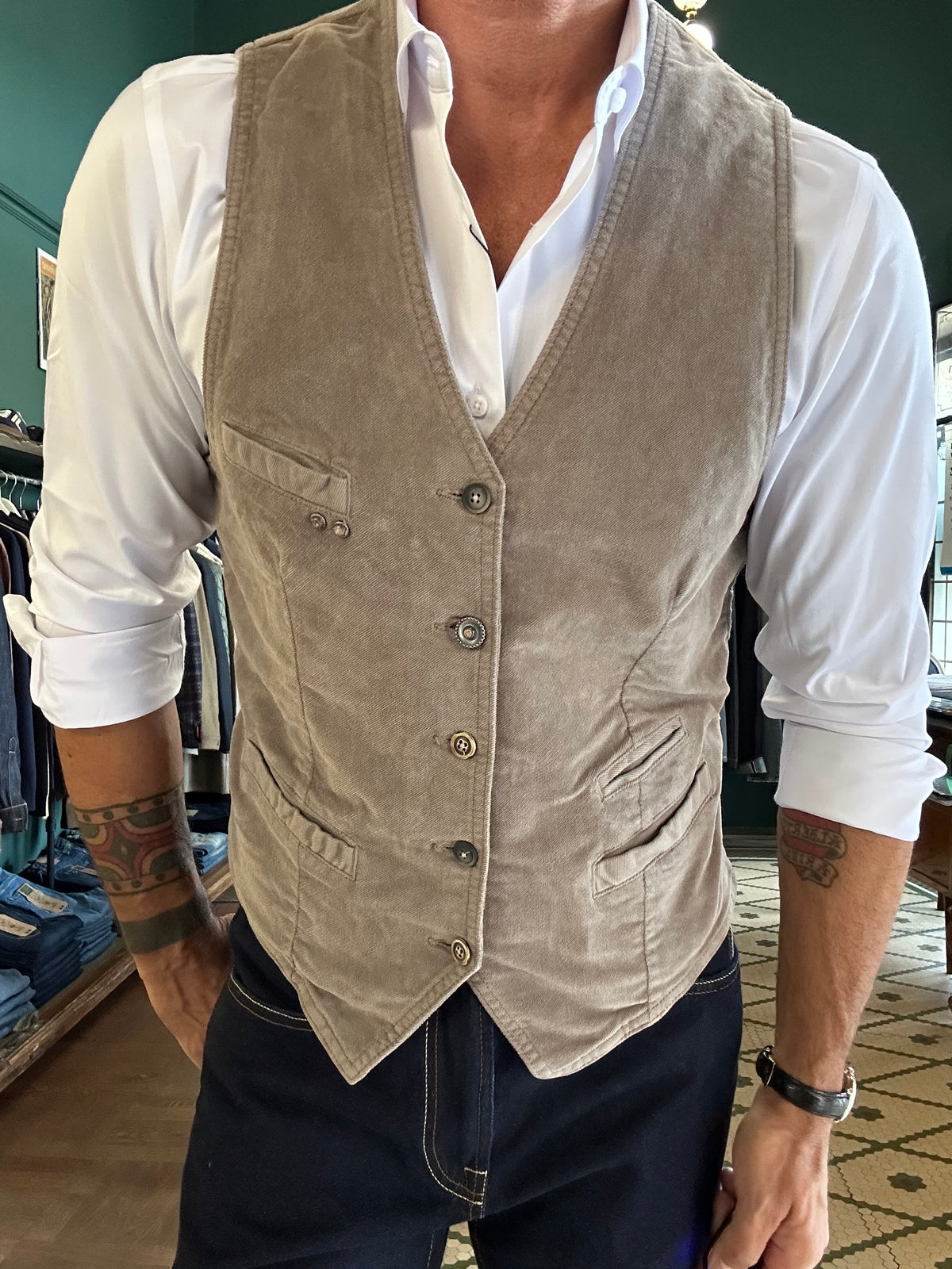Gilet in fustagno Garry’s Earth