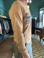Maglione Koon girocollo con taschino misto lana
