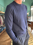 Maglia misto lana girocollo