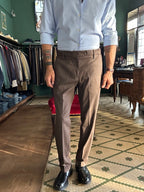 Pantalone Bridges slim fit con elastico in vita
